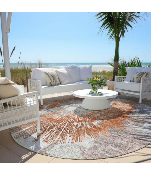 Addison Chantille ACN773-Terracotta 8 ft. X 8 ft. Round Rug