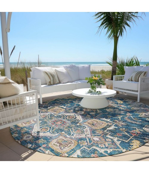 Addison Chantille ACN774-Blue 8 ft. X 8 ft. Round Rug