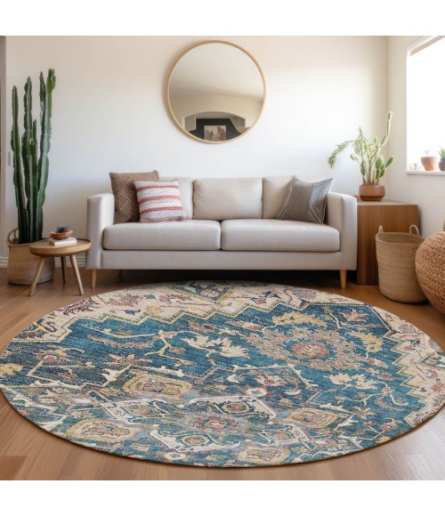 Addison Chantille ACN774-Blue 8 ft. X 8 ft. Round Rug