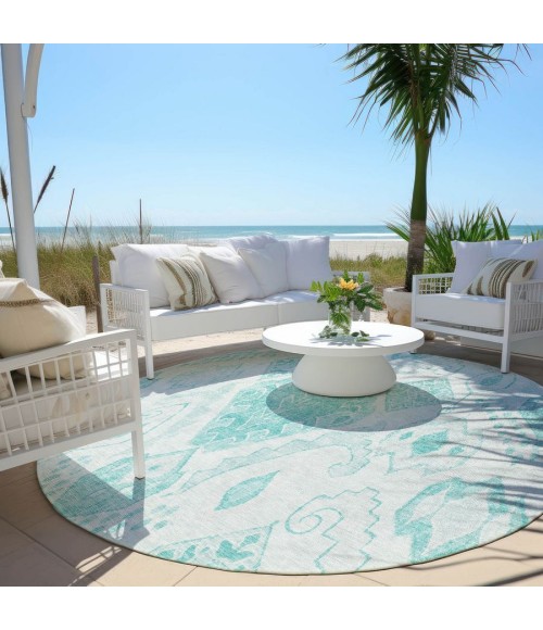 Addison Chantille ACN776-Teal 8 ft. X 8 ft. Round Rug