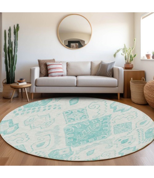 Addison Chantille ACN776-Teal 8 ft. X 8 ft. Round Rug