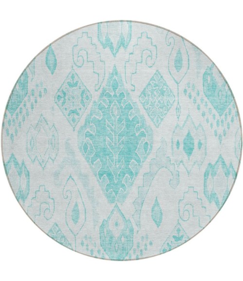 Addison Chantille ACN776-Teal 8 ft. X 8 ft. Round Rug