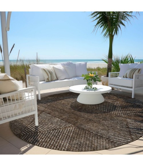 Addison Chantille ACN777-Brown 8 ft. X 8 ft. Round Rug