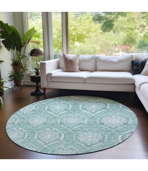 Addison Chantille ACN810-Turquoise 8 ft. X 8 ft. Round Rug
