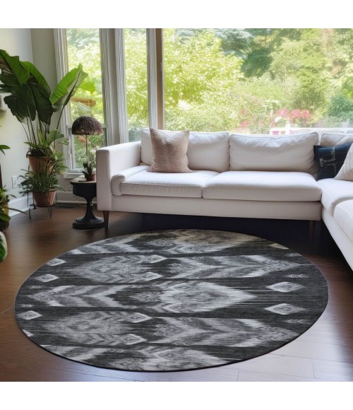 Addison Chantille ACN812-Black 8 ft. X 8 ft. Round Rug
