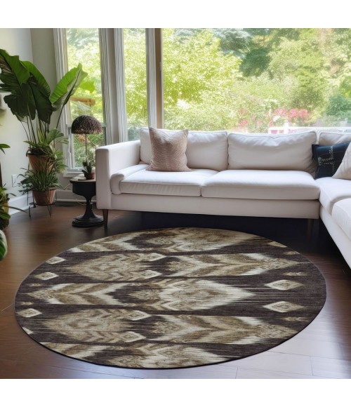 Addison Chantille ACN812-Brown 8 ft. X 8 ft. Round Rug