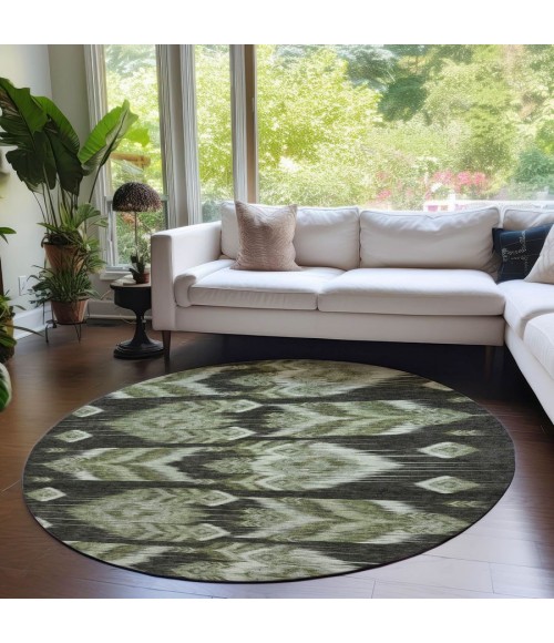 Addison Chantille ACN812-Olive 8 ft. X 8 ft. Round Rug