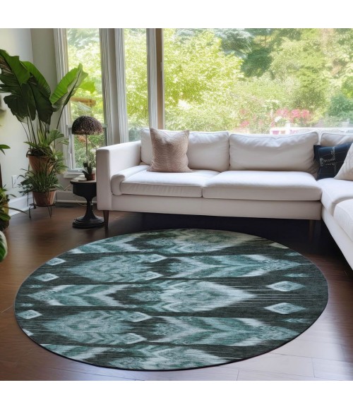 Addison Chantille ACN812-Teal 8 ft. X 8 ft. Round Rug
