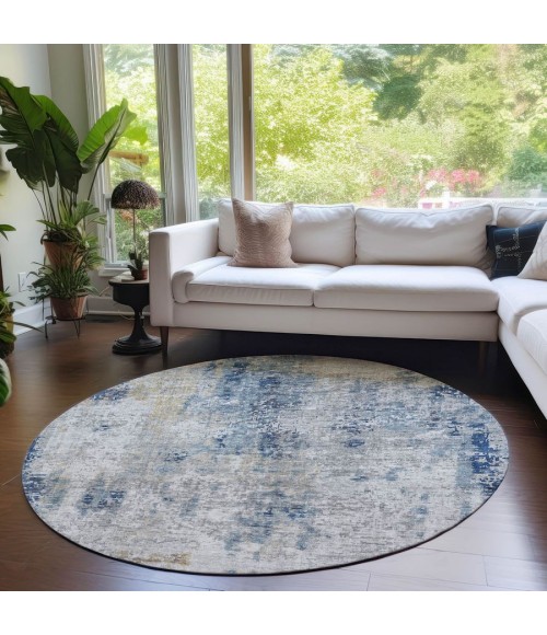 Addison Chantille ACN814-Blue 8 ft. X 8 ft. Round Rug