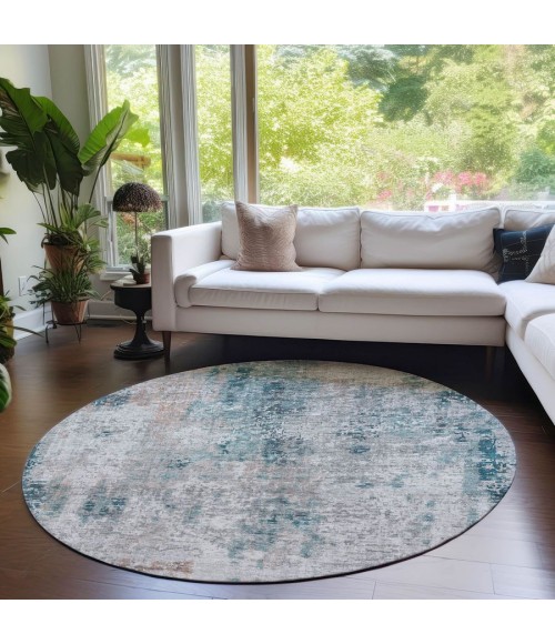 Addison Chantille ACN814-Teal 8 ft. X 8 ft. Round Rug