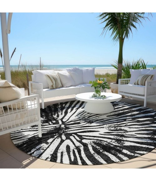 Addison Chantille Rug ACN818-Black 8 ft. X 8 ft. Round - Rugs Town Addison Chantille ACN818-Black 8 ft. X 8 ft. Round Rug