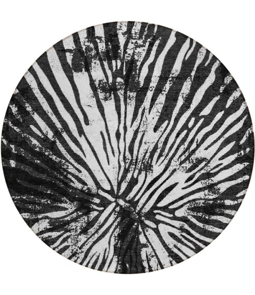 Addison Chantille Rug ACN818-Black 8 ft. X 8 ft. Round - Rugs Town Addison Chantille ACN818-Black 8 ft. X 8 ft. Round Rug