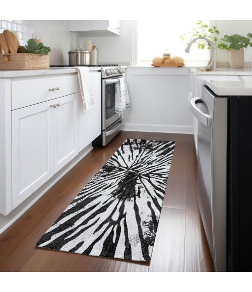 Addison Chantille Rug ACN818-Black 2 ft. 3 in. X 7 ft. 6 in. Rectangle - Rugs Town Addison Chantille ACN818-Black 2 ft. 3 in. X 7 ft. 6 in. Rectangle Rug