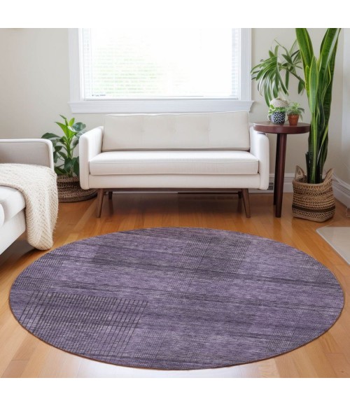 Addison Chantille ACN820-Plum 8 ft. X 8 ft. Round Rug