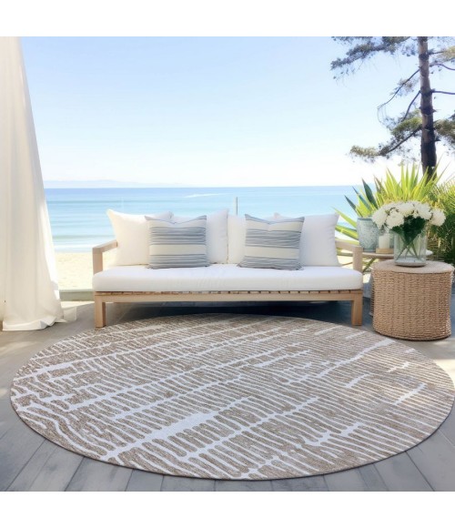 Addison Chantille ACN830-Brown 8 ft. X 8 ft. Round Rug