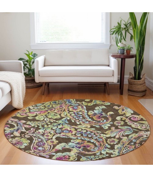 Addison Chantille ACN834-Chocolate 8 ft. X 8 ft. Round Rug