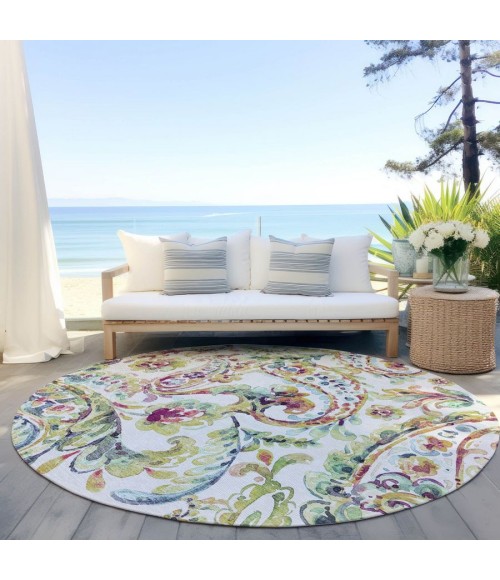 Addison Chantille ACN834-Ivory 8 ft. X 8 ft. Round Rug
