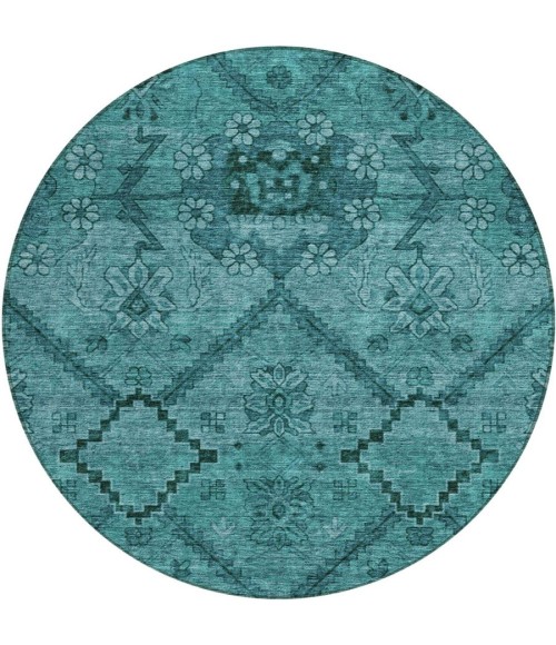 Addison Chantille ACN842-Teal 8 ft. X 8 ft. Round Rug