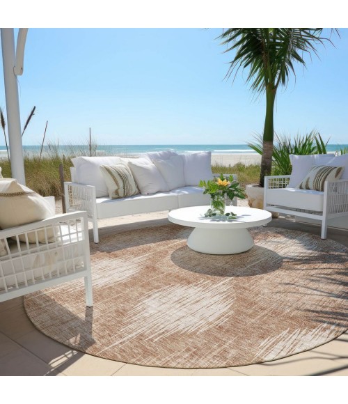 Addison Chantille ACN849-Coral 8 ft. X 8 ft. Round Rug
