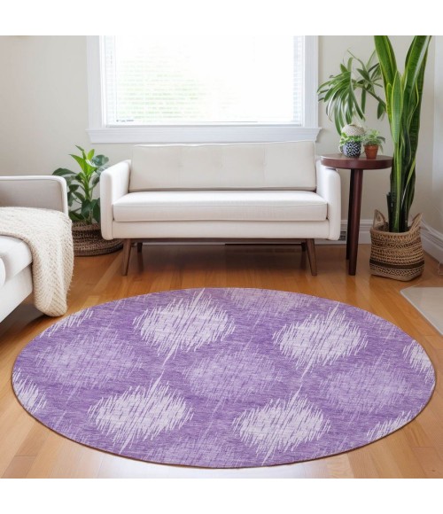 Addison Chantille ACN849-Plum 8 ft. X 8 ft. Round Rug
