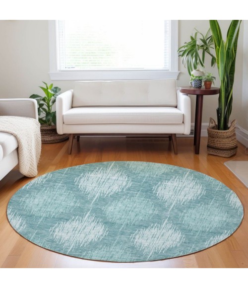 Addison Chantille ACN849-Teal 8 ft. X 8 ft. Round Rug