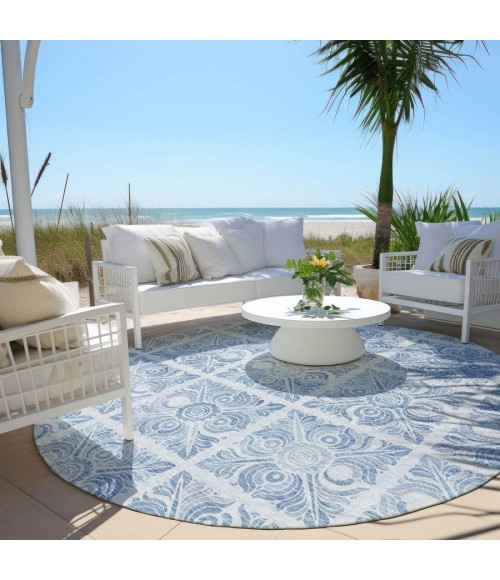 Addison Chantille ACN854-Sky 8 ft. X 8 ft. Round Rug