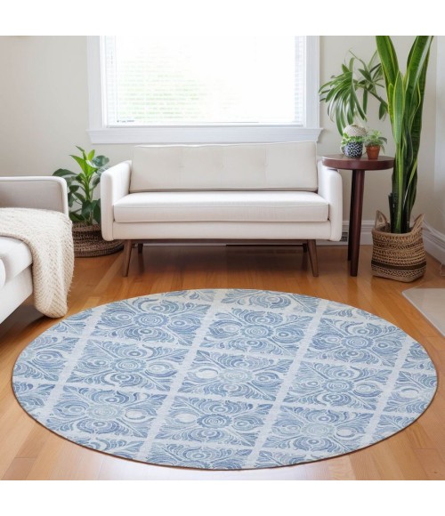 Addison Chantille ACN854-Sky 8 ft. X 8 ft. Round Rug