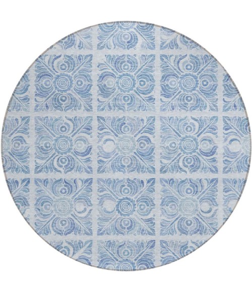 Addison Chantille ACN854-Sky 8 ft. X 8 ft. Round Rug
