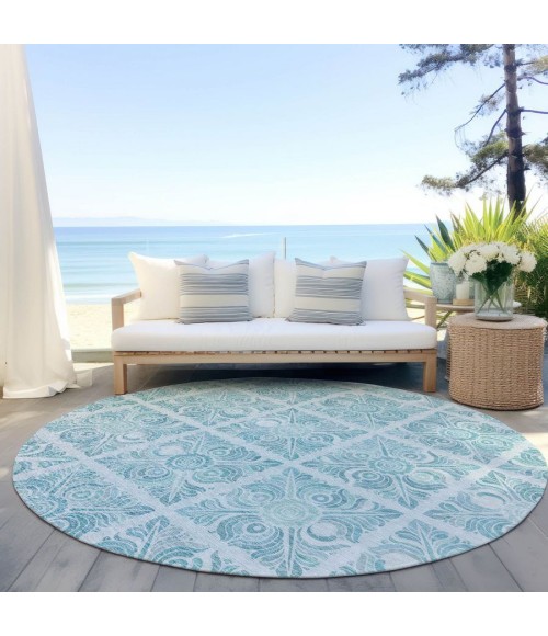 Addison Chantille ACN854-Turquoise 8 ft. X 8 ft. Round Rug