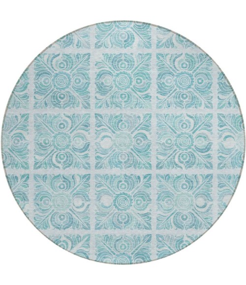 Addison Chantille ACN854-Turquoise 8 ft. X 8 ft. Round Rug