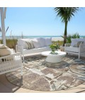 Addison Chantille ACN855-Mocha 8 ft. X 8 ft. Round Rug