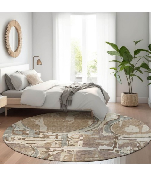 Addison Chantille ACN855-Mocha 8 ft. X 8 ft. Round Rug