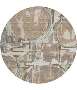 Addison Chantille ACN855-Mocha 8 ft. X 8 ft. Round Rug