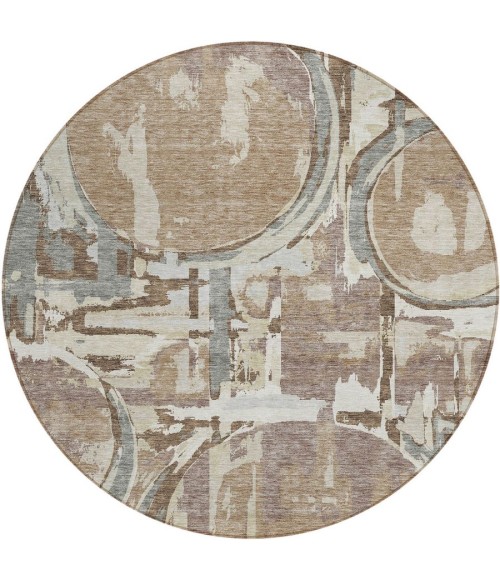 Addison Chantille ACN855-Mocha 8 ft. X 8 ft. Round Rug