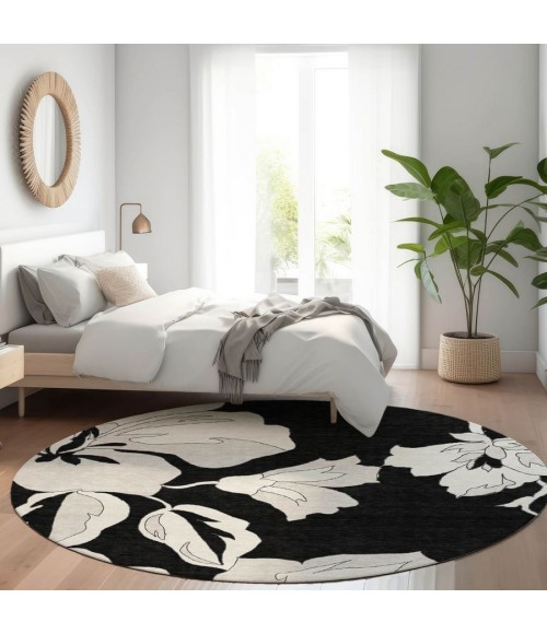 Addison Chantille ACN857-Black 8 ft. X 8 ft. Round Rug