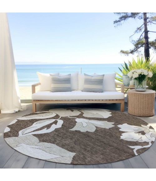 Addison Chantille ACN857-Brown 8 ft. X 8 ft. Round Rug