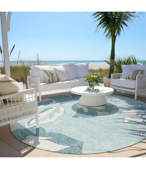 Addison Chantille ACN857-Teal 8 ft. X 8 ft. Round Rug