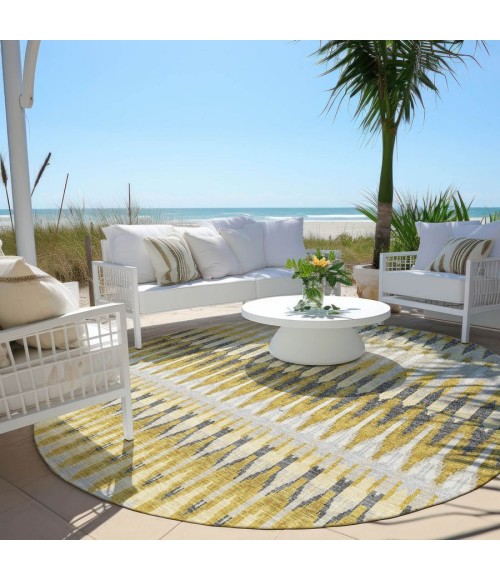 Addison Chantille ACN860-Gold 8 ft. X 8 ft. Round Rug