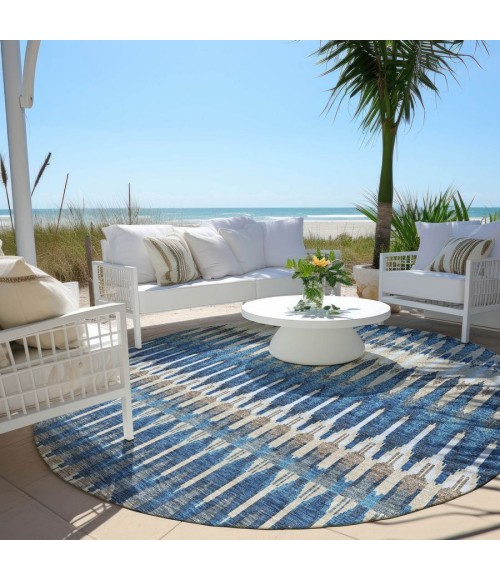 Addison Chantille ACN860-Navy 8 ft. X 8 ft. Round Rug