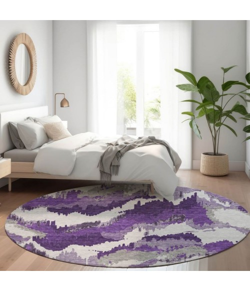 Addison Chantille ACN865-Purple 8 ft. X 8 ft. Round Rug