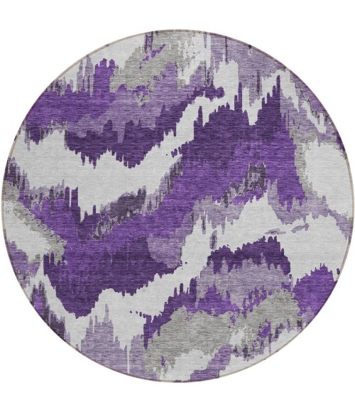Addison Chantille ACN865-Purple 8 ft. X 8 ft. Round Rug