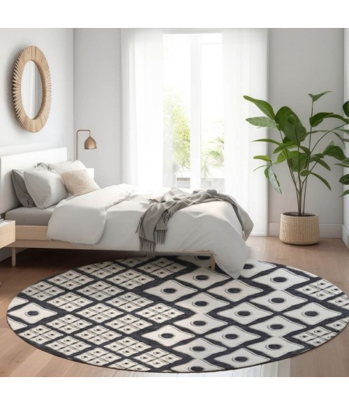 Addison Chantille ACN866-Black 8 ft. X 8 ft. Round Rug