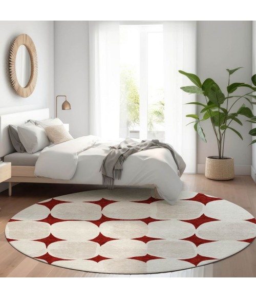 Addison Chantille ACN870-Burgundy 8 ft. X 8 ft. Round Rug