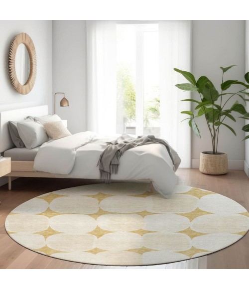 Addison Chantille ACN870-Gold 8 ft. X 8 ft. Round Rug