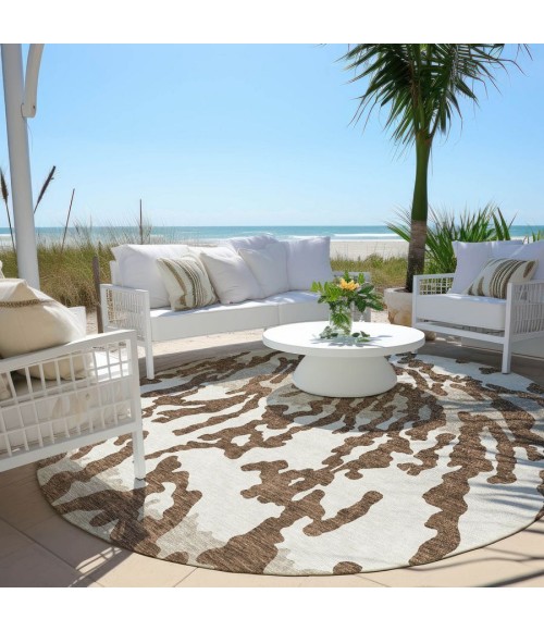 Addison Chantille ACN873-Chocolate 8 ft. X 8 ft. Round Rug