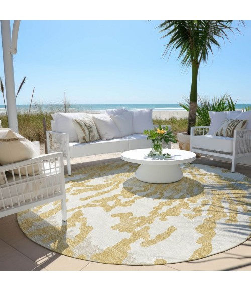 Addison Chantille ACN873-Gold 8 ft. X 8 ft. Round Rug