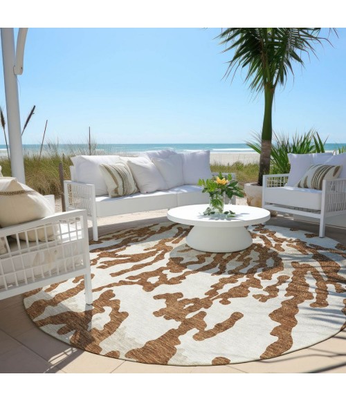 Addison Chantille ACN873-Paprika 8 ft. X 8 ft. Round Rug