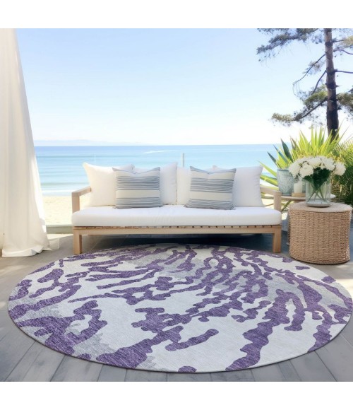 Addison Chantille ACN873-Purple 8 ft. X 8 ft. Round Rug