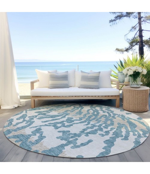 Addison Chantille ACN873-Teal 8 ft. X 8 ft. Round Rug