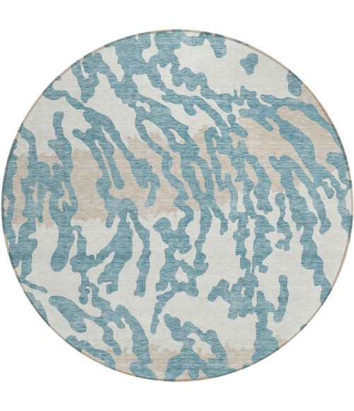 Addison Chantille ACN873-Teal 8 ft. X 8 ft. Round Rug